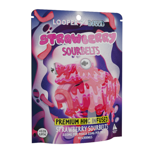 Strawberry Sour Belts HHC Infused - 250mg