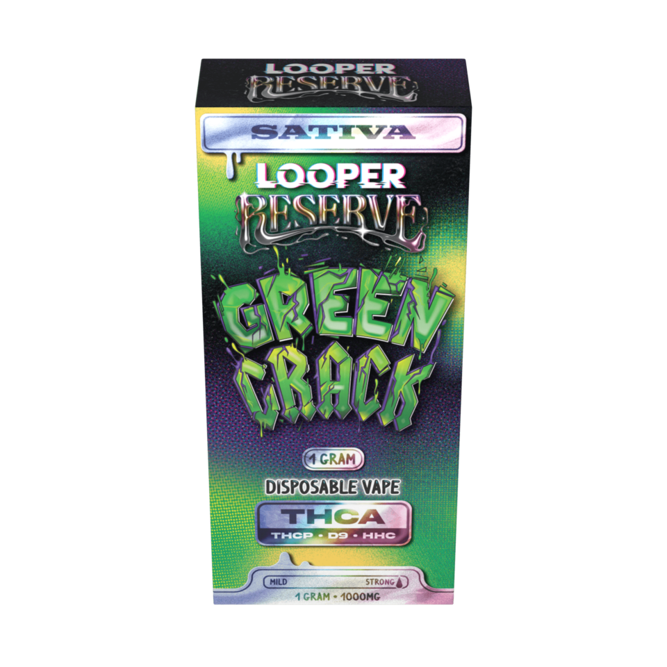 Looper reserve 1G: Green Crack Strain facing forward tilt